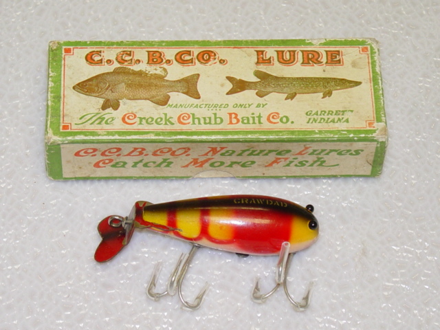 Leurre De Pêche Vintage Creek Chub 400 Baby Crawdad – Bois, Green (occasion)